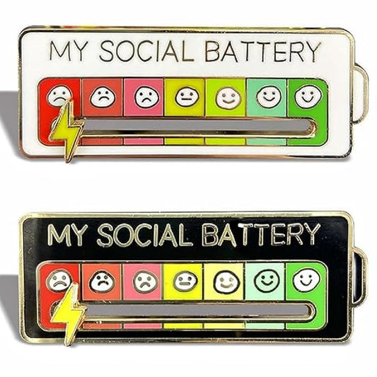 2026 Social Battery Status Brooch