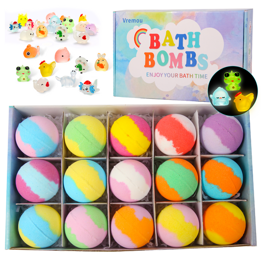 Bath bombs for children with a surprise inside